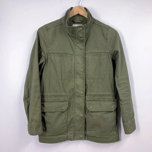 Madewell Women's Dispatch Utility Canvas Cotton Military Jacket Size XS - Picture 2 of 13